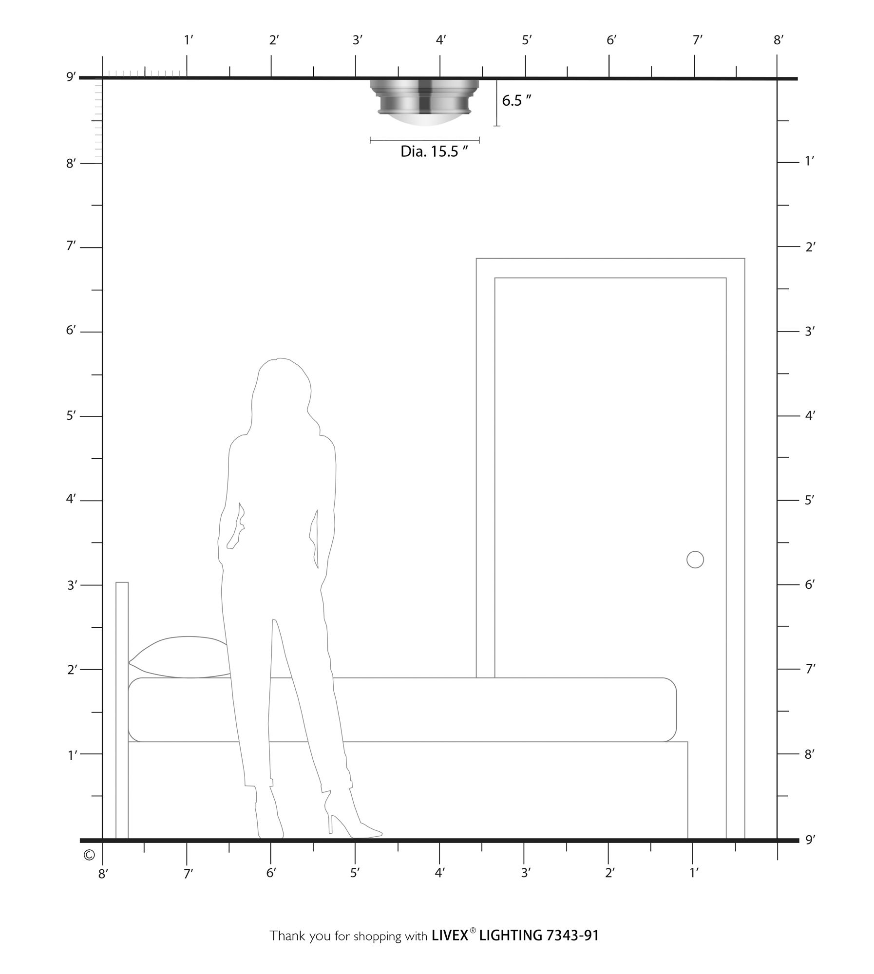 Astor 15.5-in W Brushed Nickel Flush Mount Light