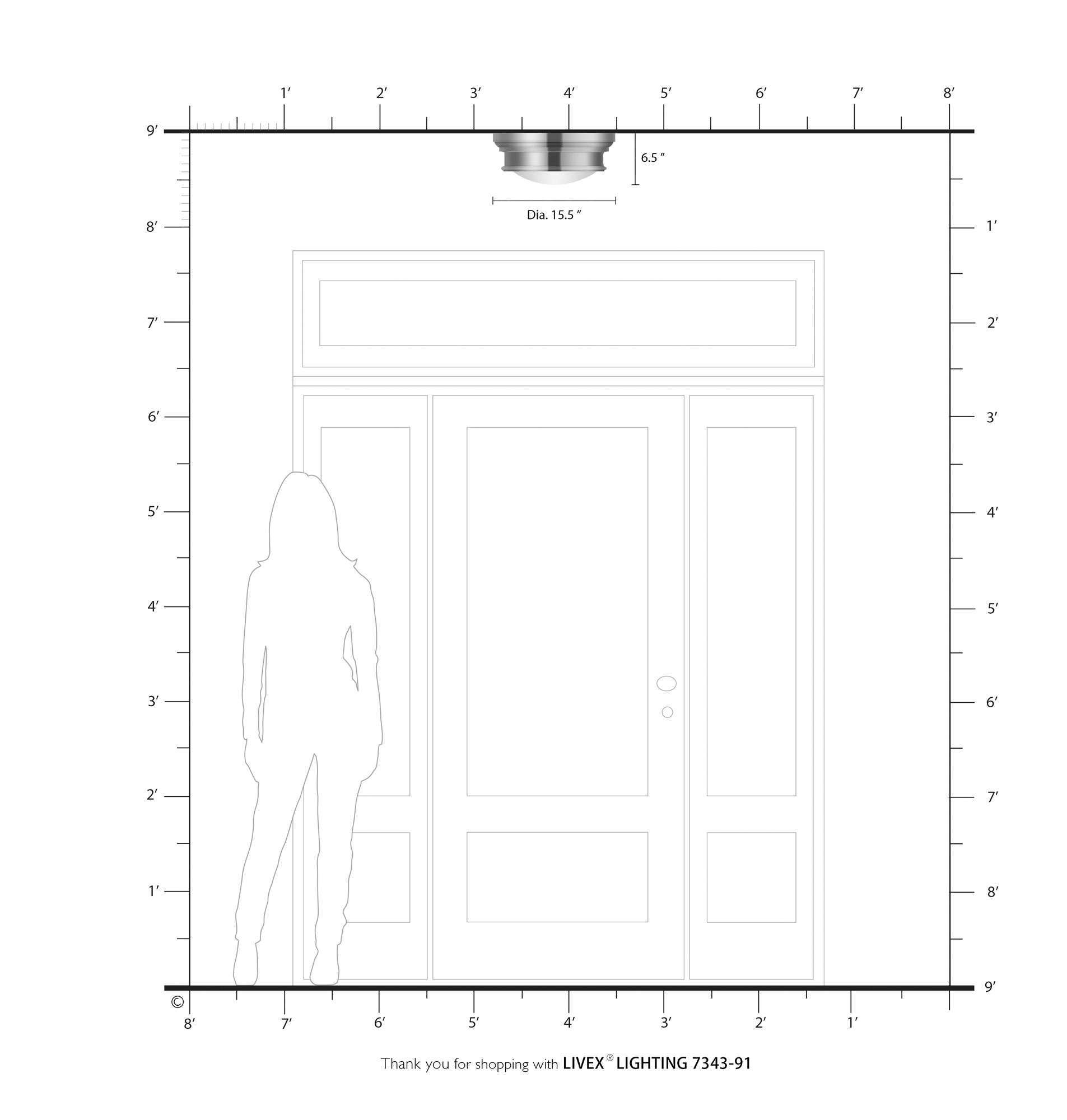 Astor 15.5-in W Brushed Nickel Flush Mount Light