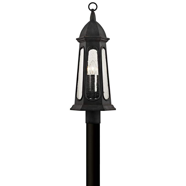 Image 1 Astor 21 3/4 inch High Vintage Iron Outdoor Post Light