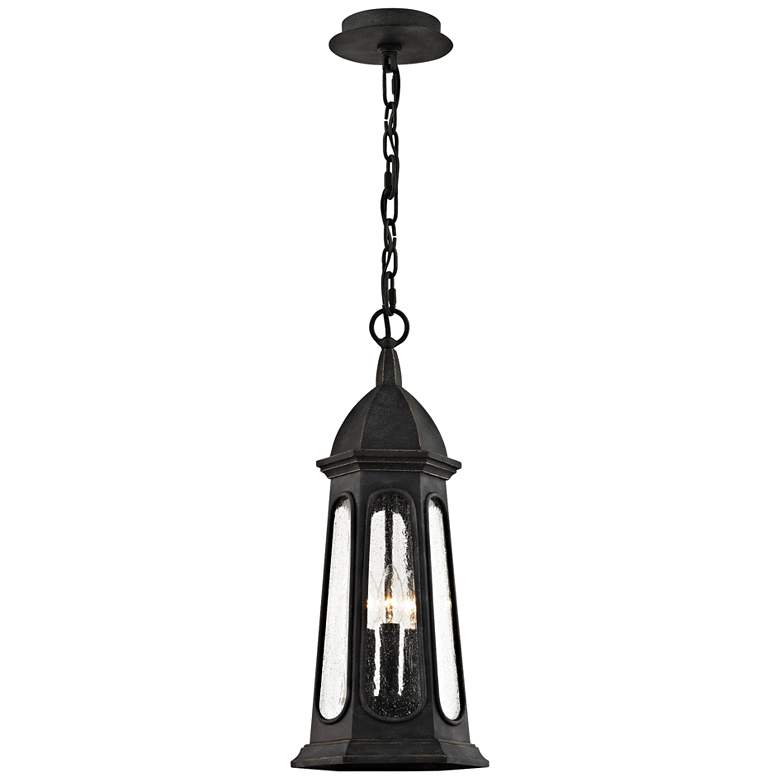 Image 1 Astor 24 3/4 inch High Vintage Iron Outdoor Hanging Light