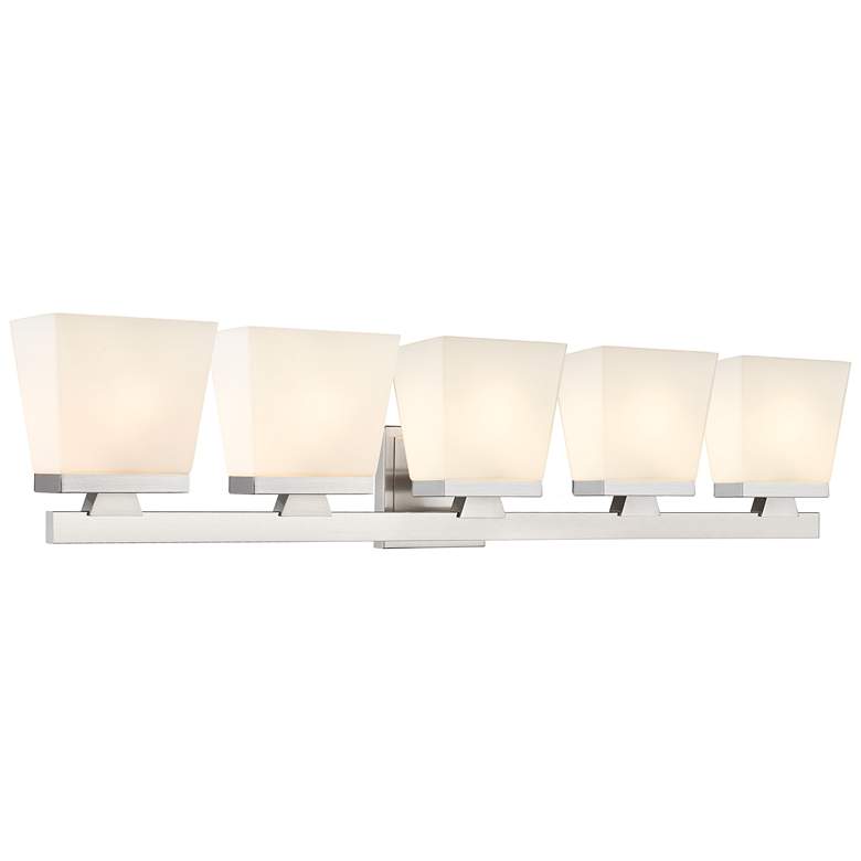 Image 1 Astor 36" Wide Brushed Nickel 5-Light Bath Light
