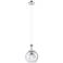 Astor 8"W Nickel And White Rope Cord Mini Pendant w/ Seedy Shade