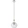 Astor 8"W Nickel And White Rope Stem Mini Pendant w/ Seedy Shade