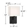 Astor Black Plug-In Wall Light with USB Port and Outlet