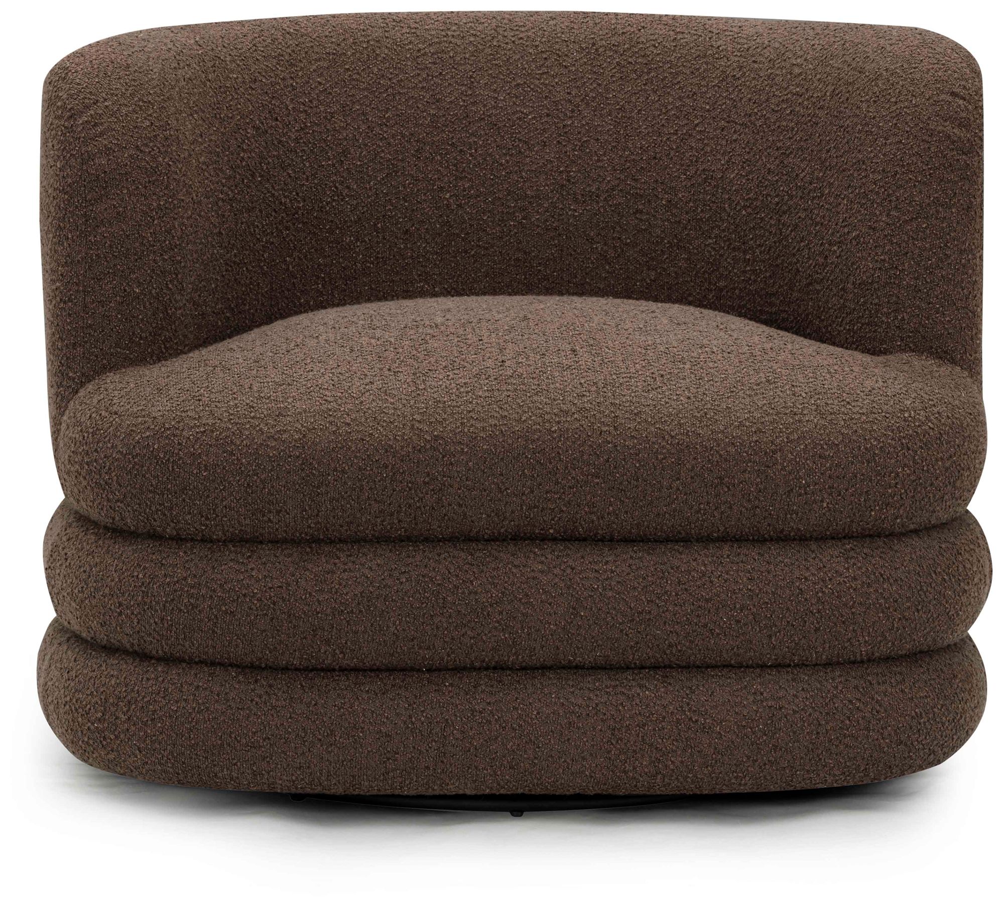 Image 2 Astor Brown Boucle Swivel Hotel Lounge Chair more views