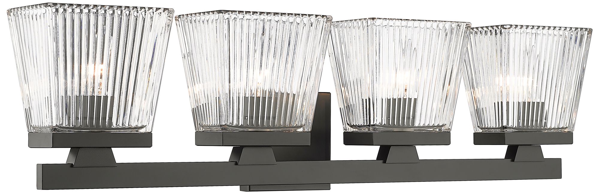 Astor by Z-Lite Matte Black 29 inch 4 Light Vanity