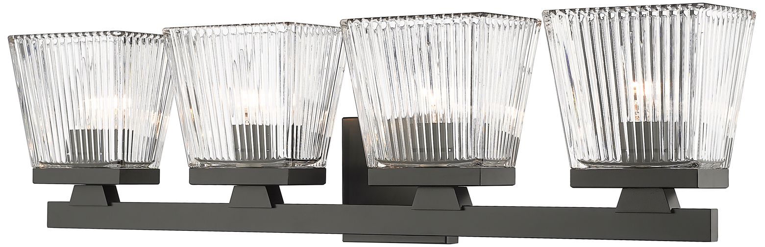 Image 2 Astor by Z-Lite Matte Black 29 inch 4 Light Vanity more views