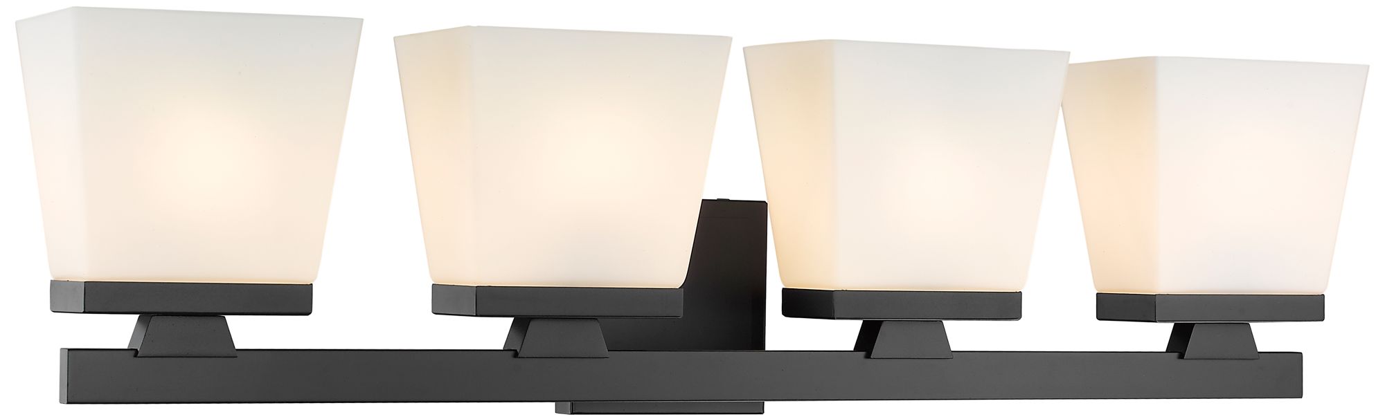 Astor by Z-Lite Matte Black 29 inch 4 Light Vanity