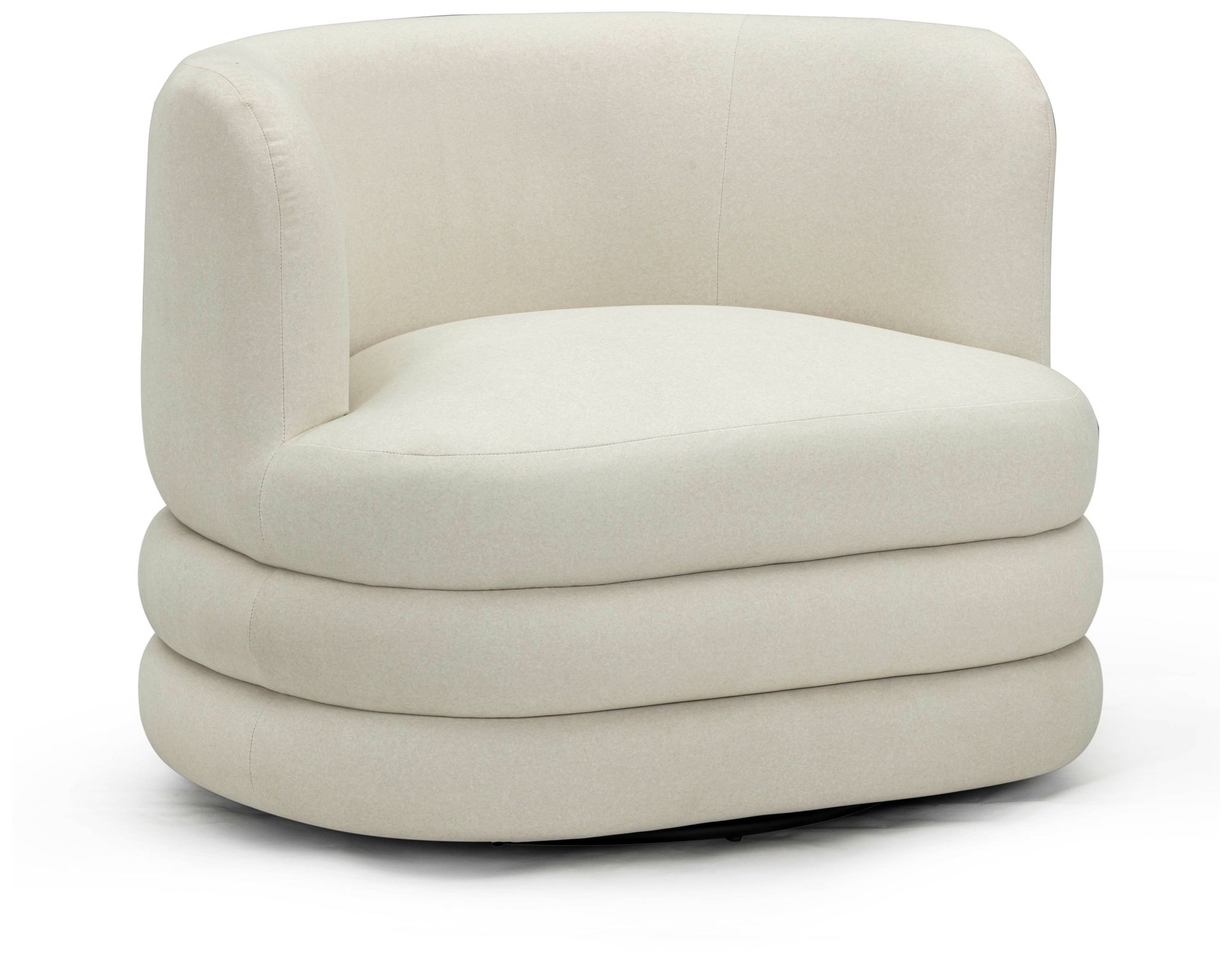 Image 3 Astor Cream Faux Mohair Swivel Hotel Lounge Chair more views