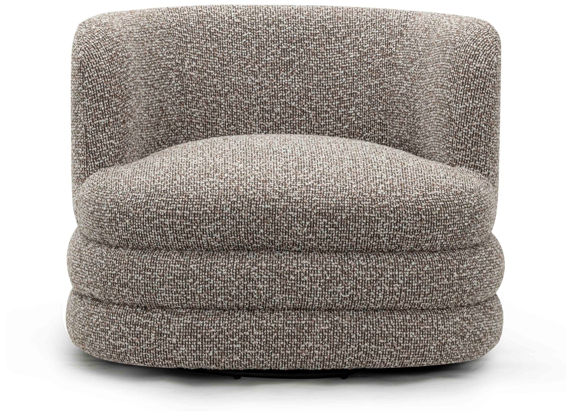 Image 2 Astor Heathered Grey Boucle Swivel Hotel Lounge Chair more views