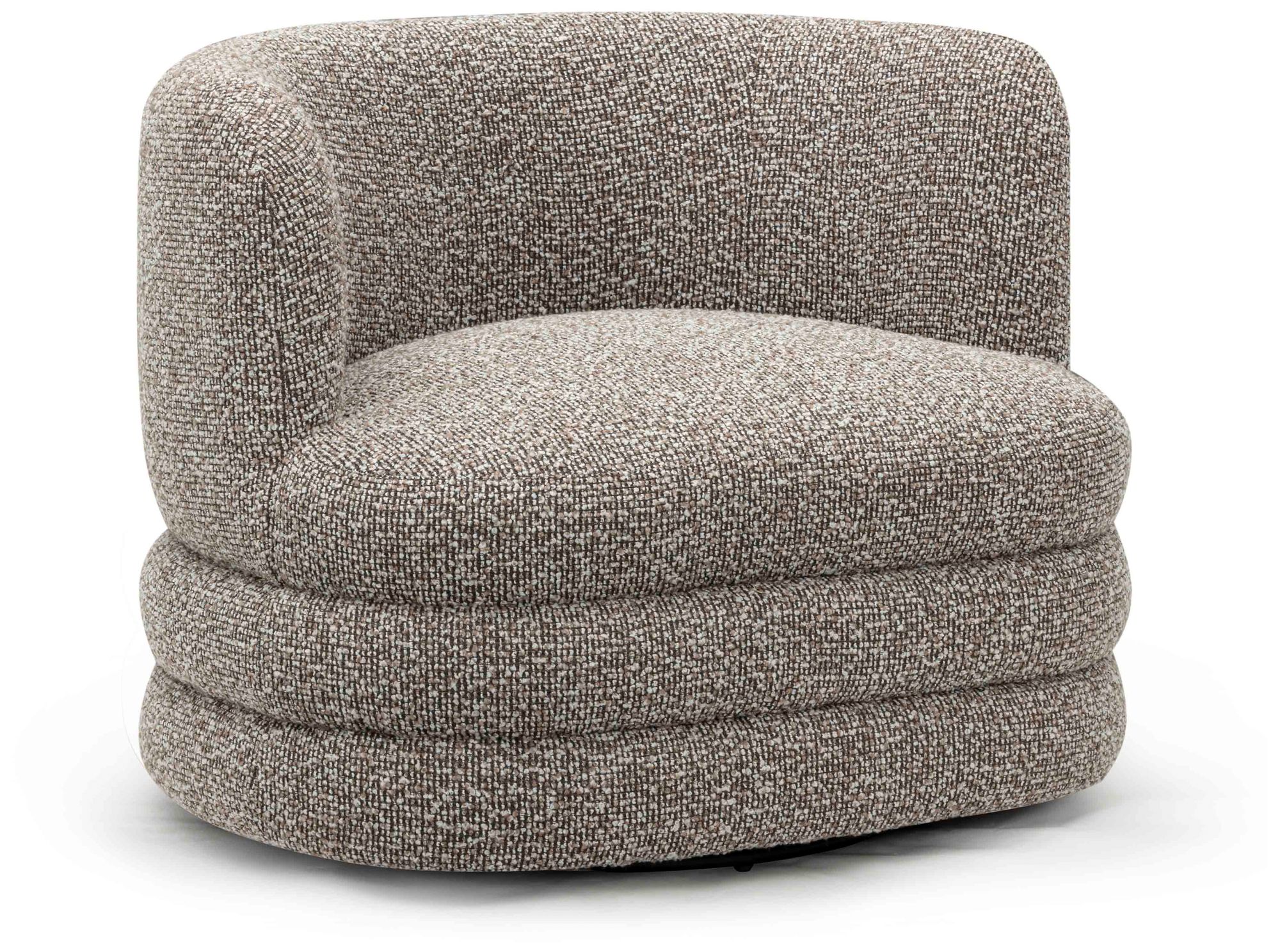Image 3 Astor Heathered Grey Boucle Swivel Hotel Lounge Chair more views