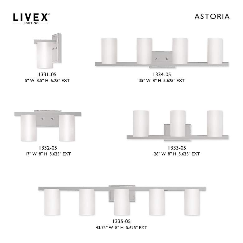 Image 7 Astoria 1 Light Polished Chrome Wall Sconce more views