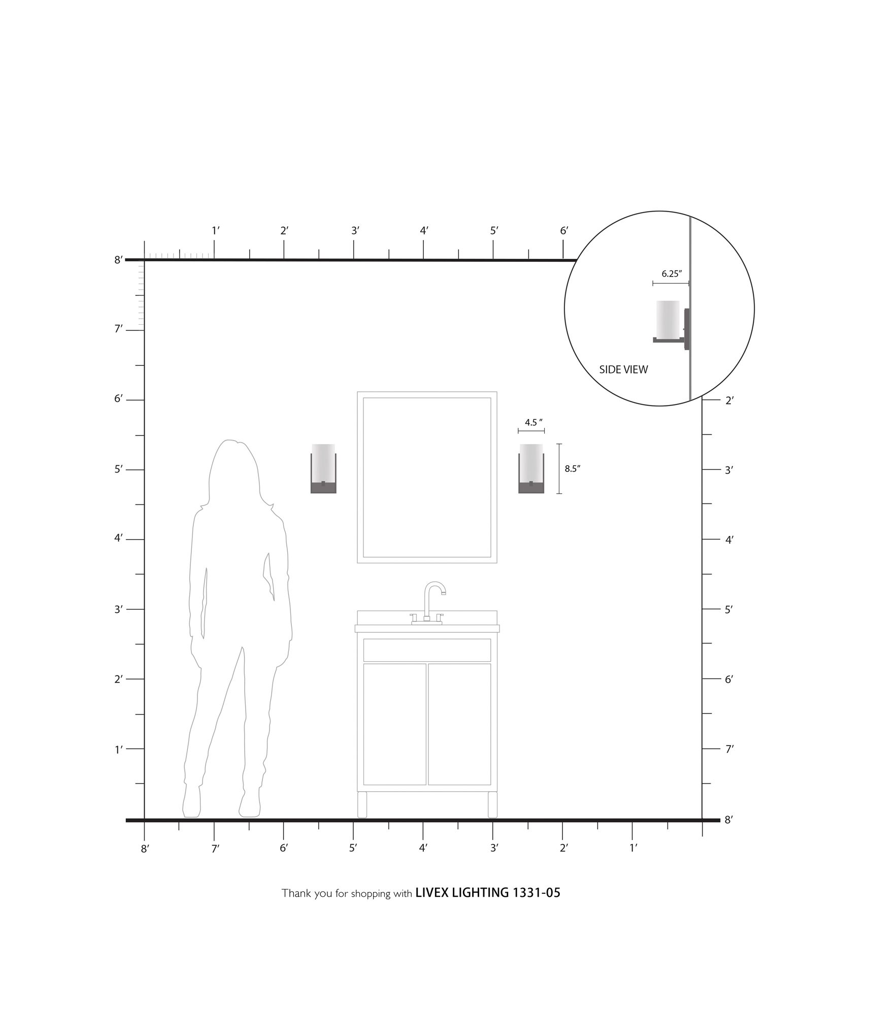 Astoria 1 Light Polished Chrome Wall Sconce