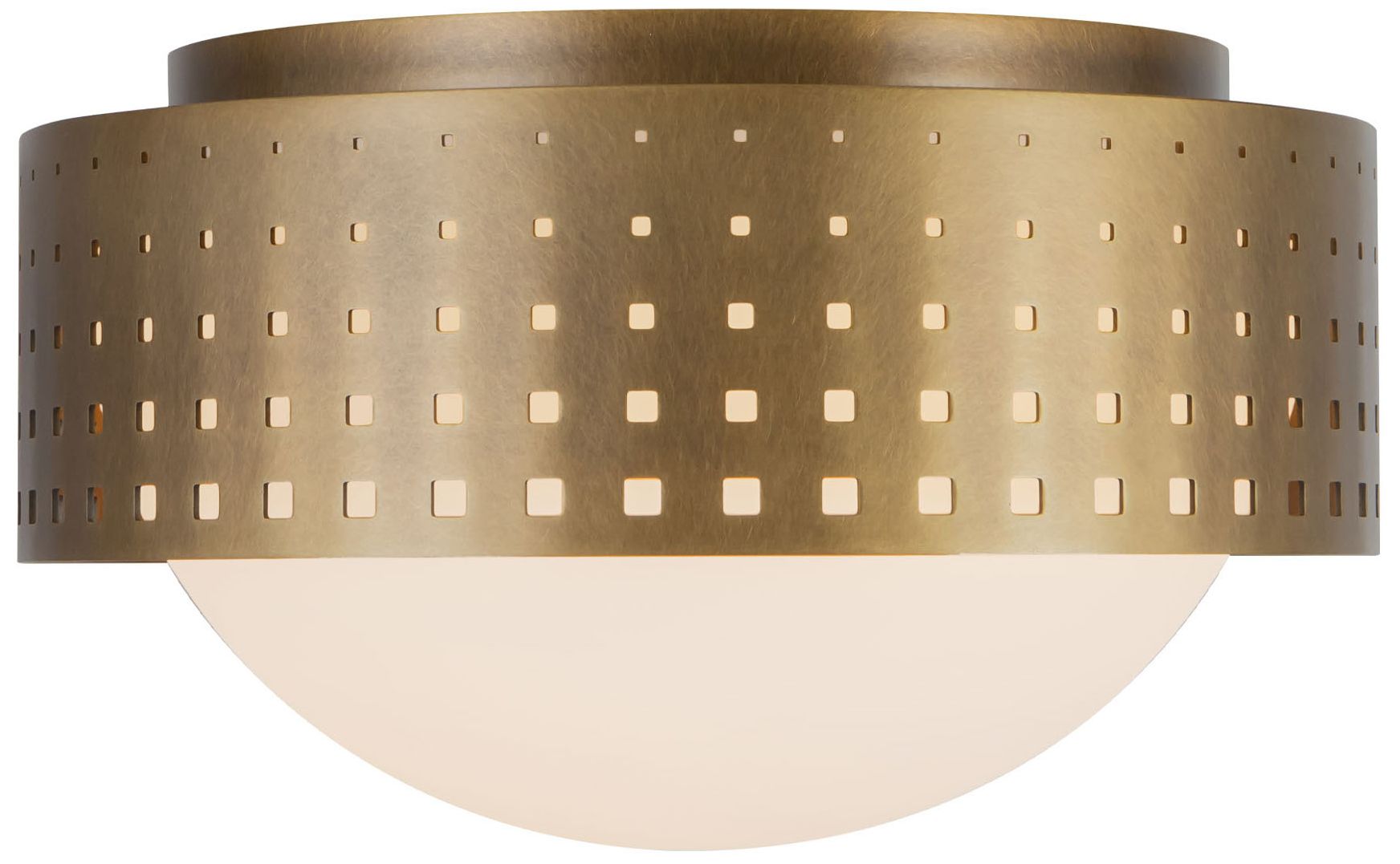 Astoria 10-in Vintage Brass Flush Mount
