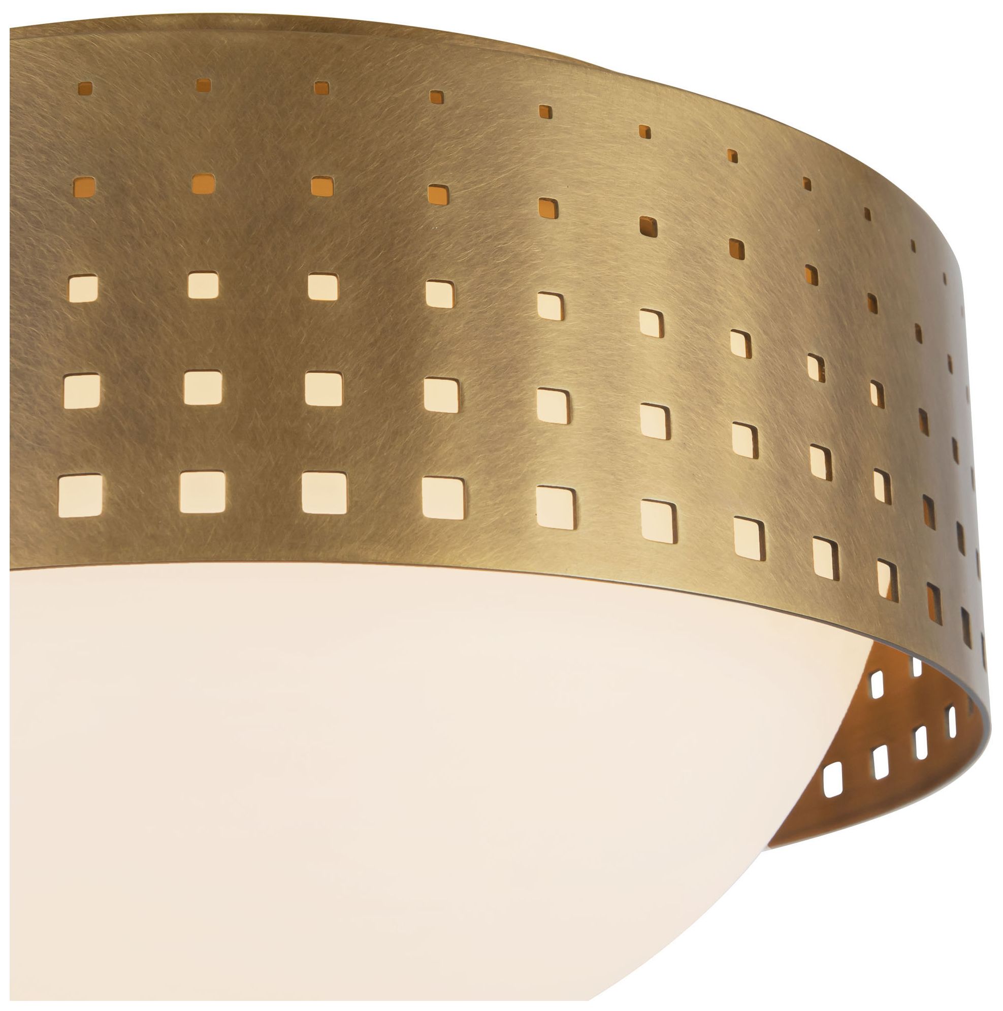 Image 5 Astoria 10-in Vintage Brass Flush Mount more views