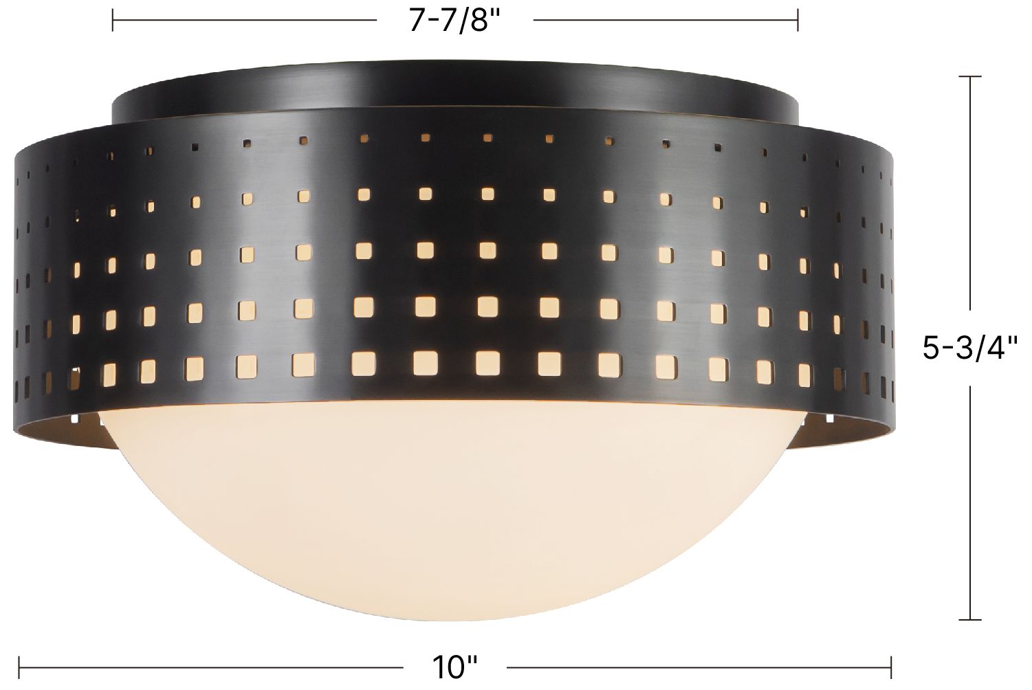 Image 6 Astoria 10-in Vintage Brass Flush Mount more views