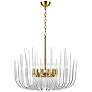 Astoria 12-Light Solid Curved Clear Glass Polished Chrome Chandelier