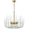 Astoria 12-Light Solid Curved Clear Glass Polished Chrome Chandelier