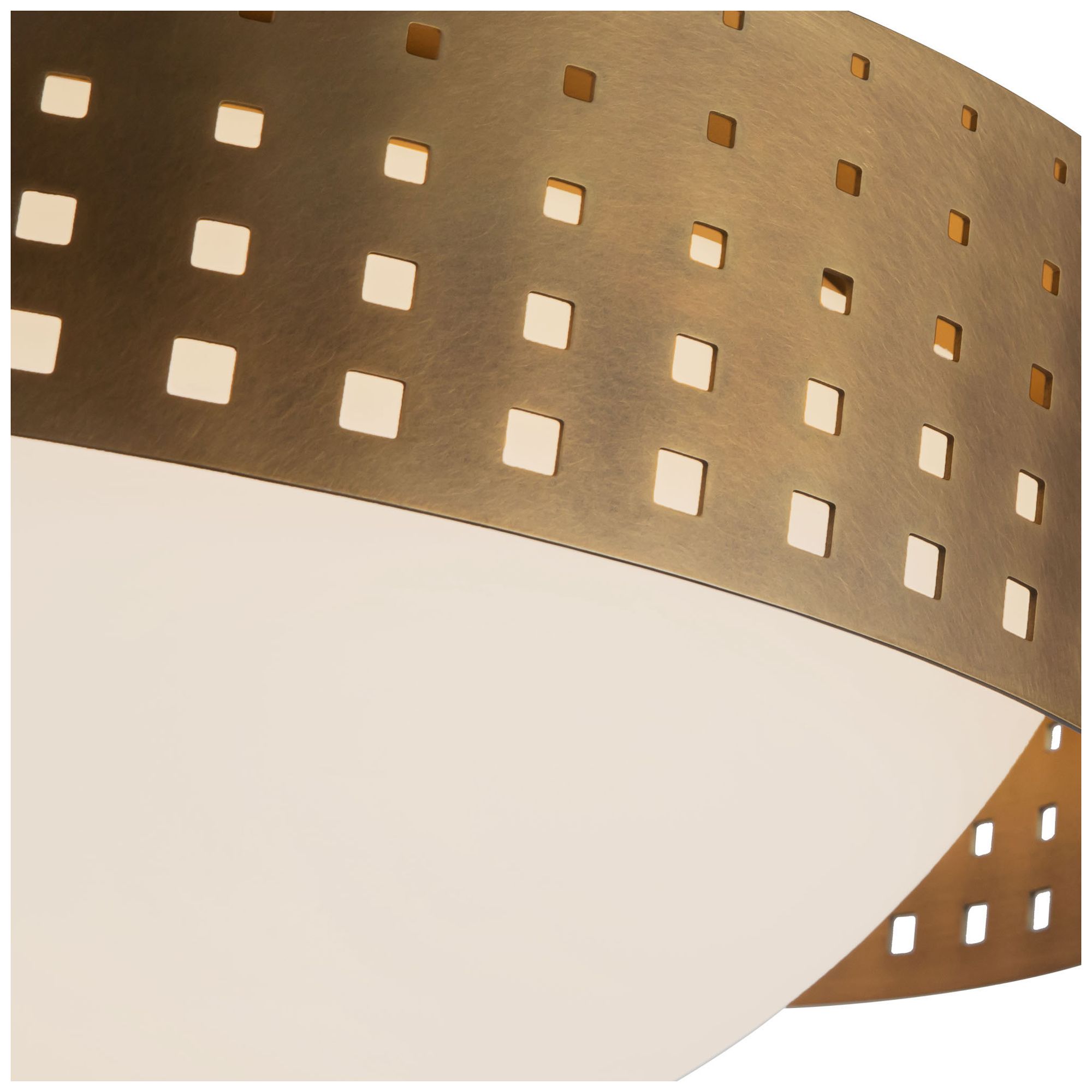 Image 5 Astoria 14-in Vintage Brass Flush Mount more views