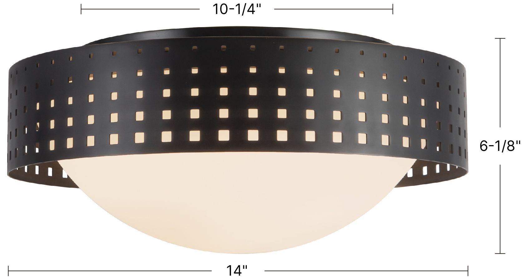 Image 6 Astoria 14-in Vintage Brass Flush Mount more views