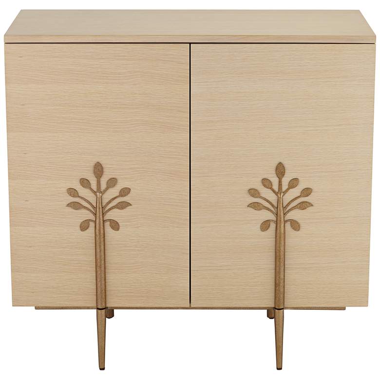 Image 3 Astoria 2-Door Modern Cabinet with Bronze Flower Door Pulls