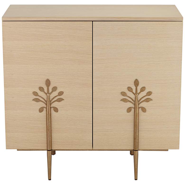 Image 2 Astoria 2-Door Modern Cabinet with Bronze Flower Door Pulls