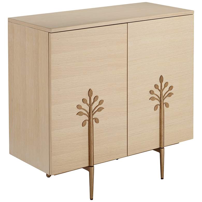 Image 6 Astoria 2-Door Modern Cabinet with Bronze Flower Door Pulls more views