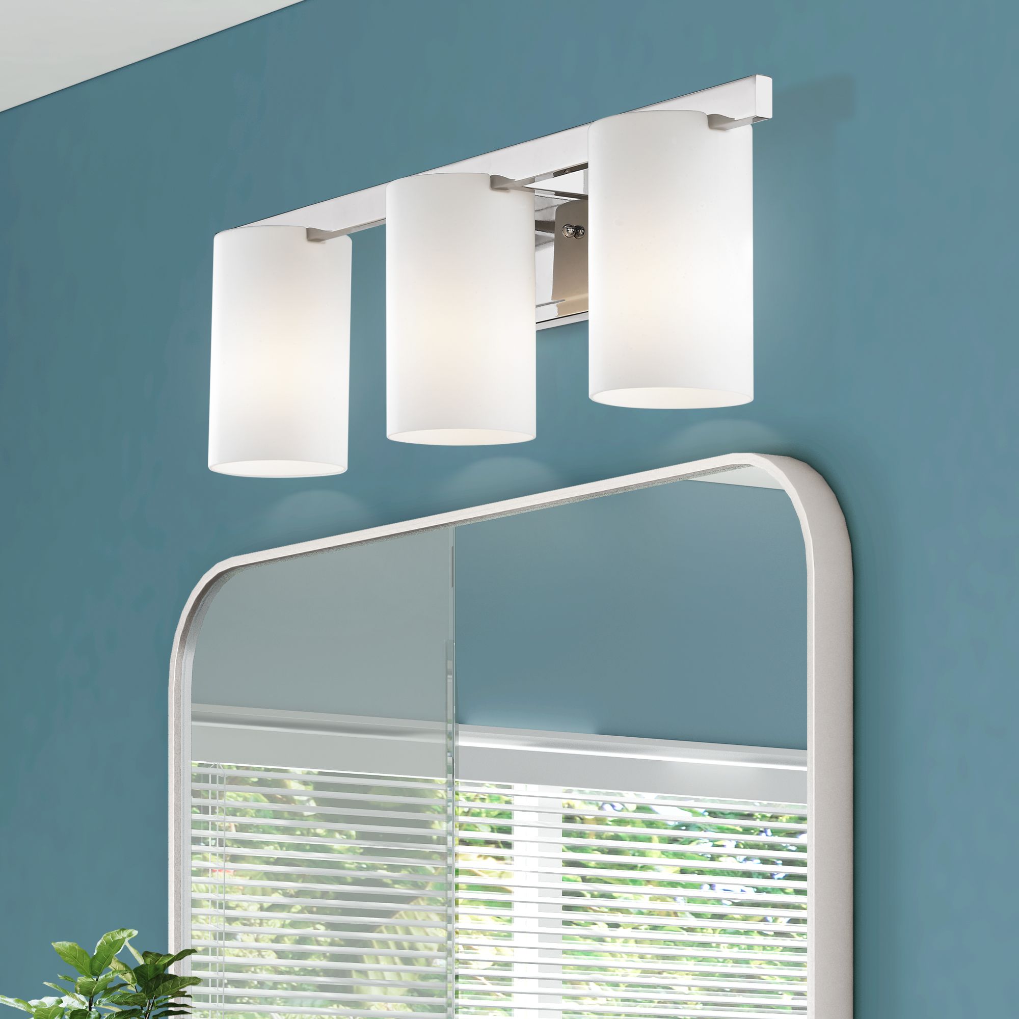 Astoria 26" Wide Polished Chrome 3-Light Vanity Bath Light