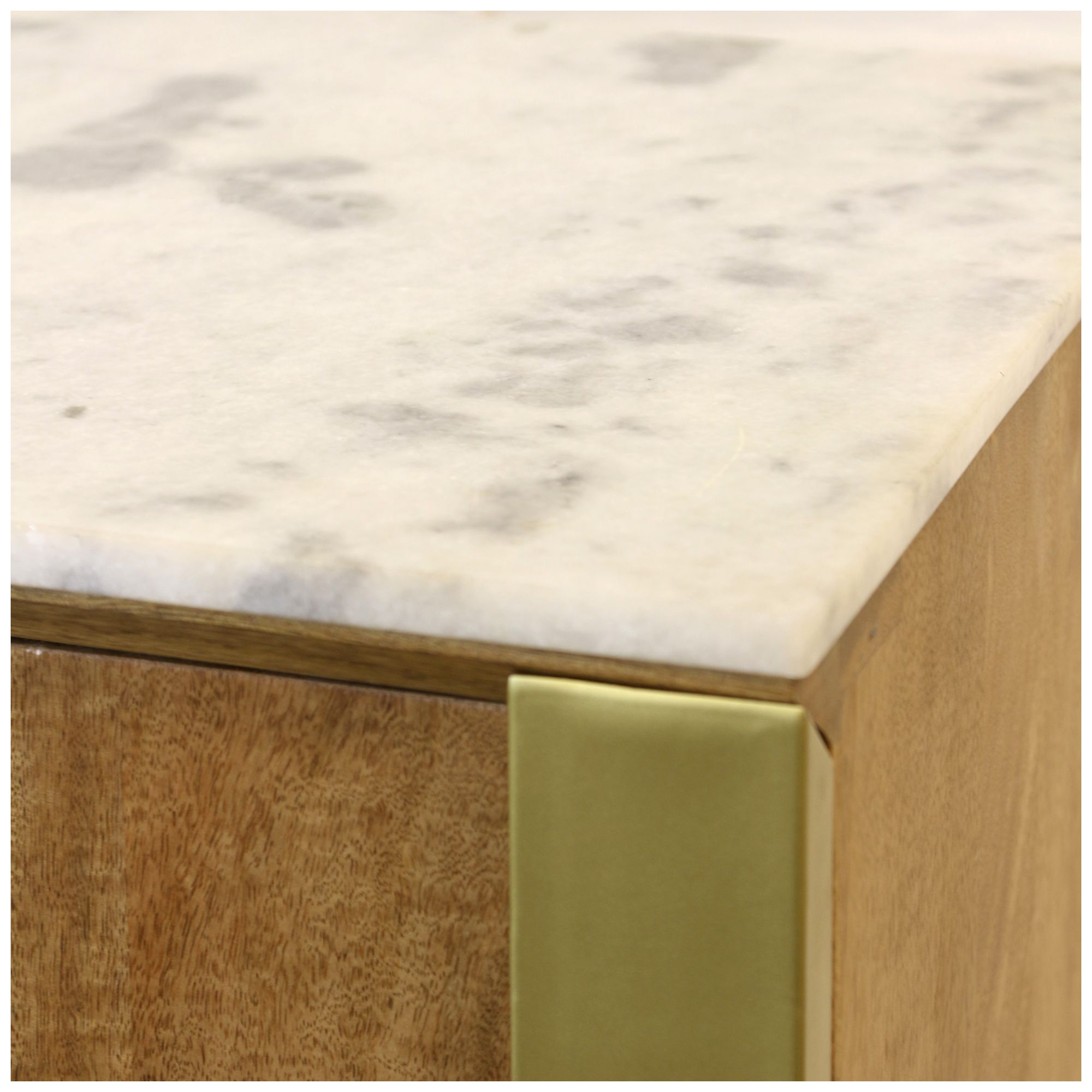 Image 3 Astoria 38 x 36 Light Tobacco, White, Brass 2-Door Cabinet more views