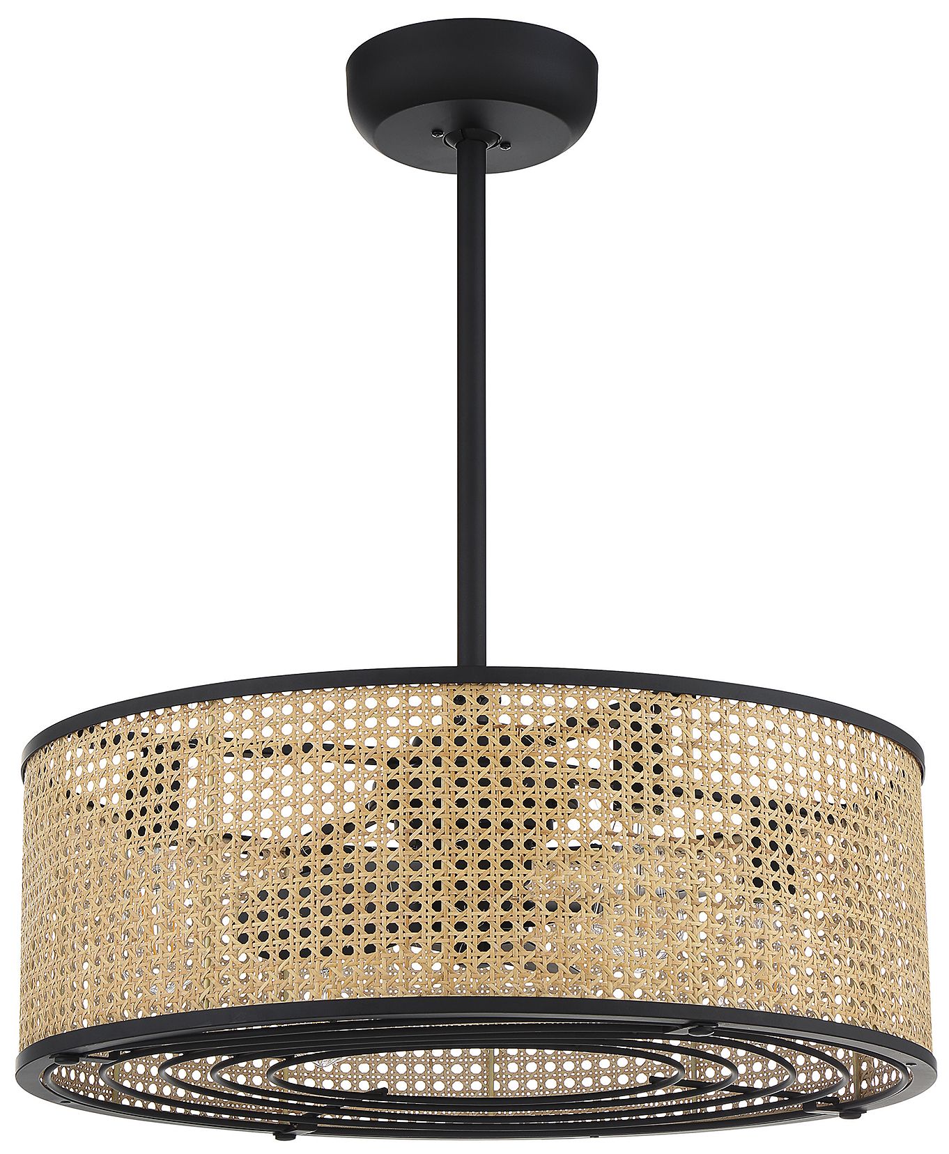 Image 4 Astoria 4-Light Fan D'Lier in Matte Black (Fandelier) more views