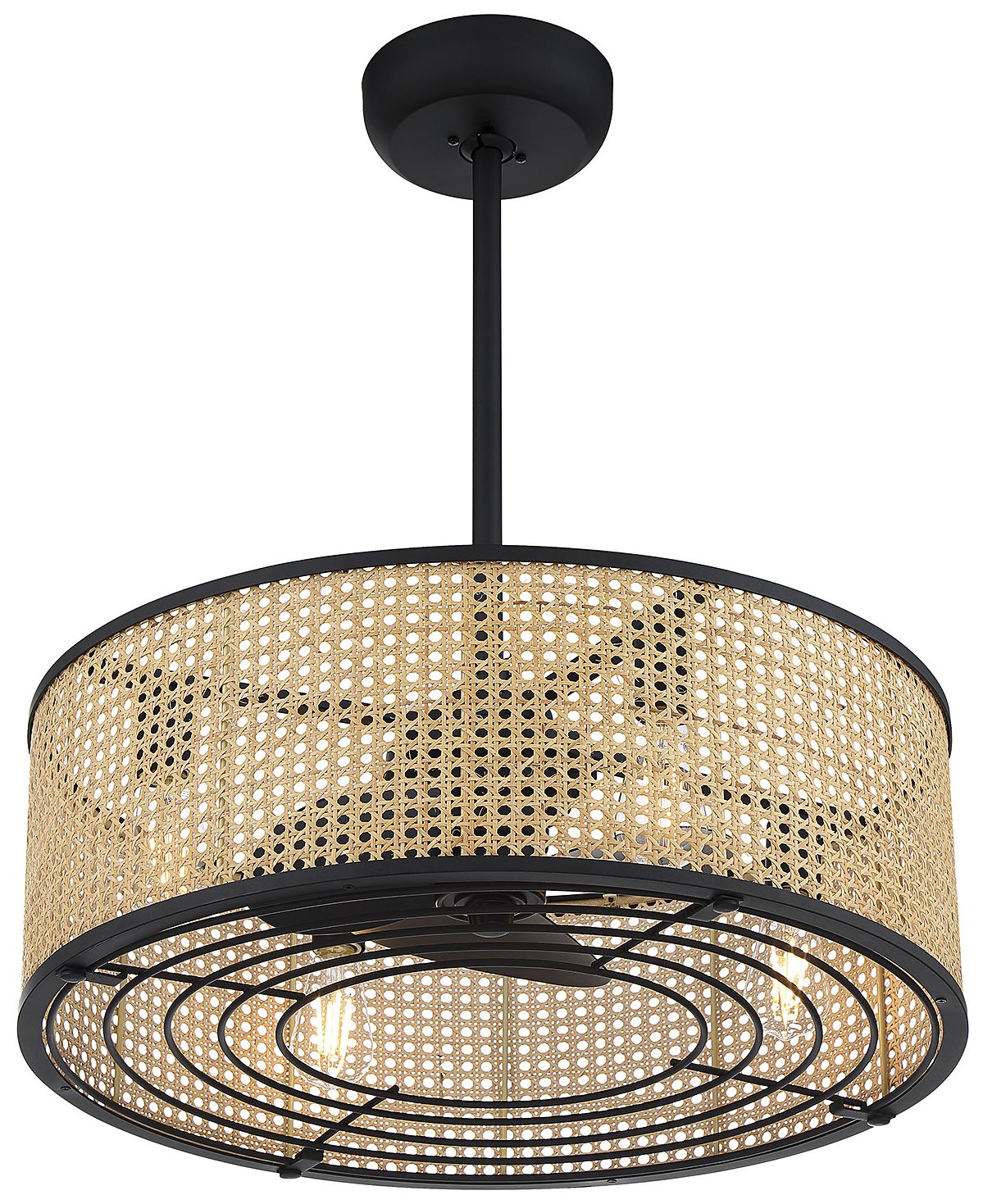 Image 5 Astoria 4-Light Fan D'Lier in Matte Black (Fandelier) more views