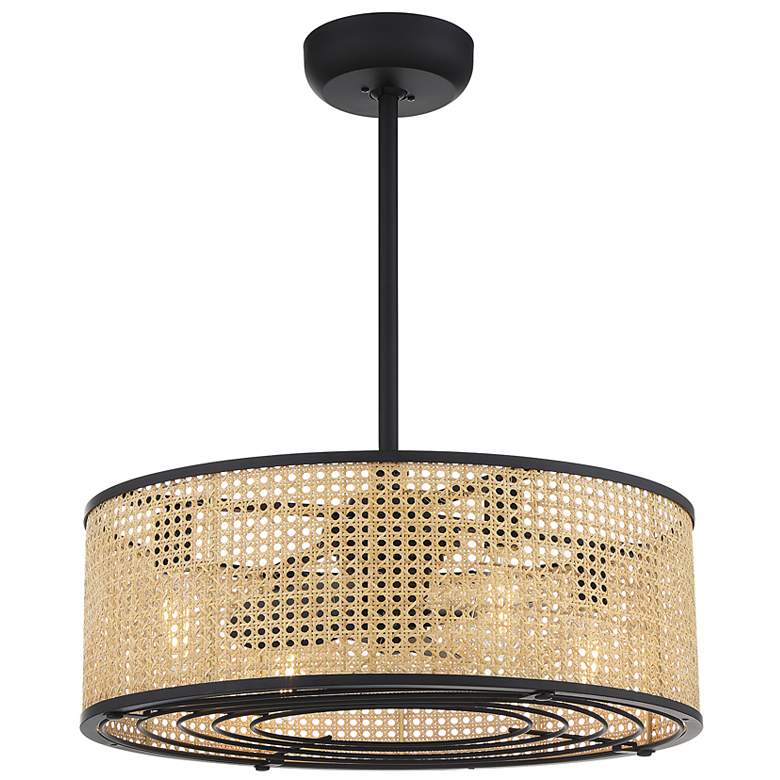 Image 2 Astoria 4-Light Fan D'Lier in Matte Black