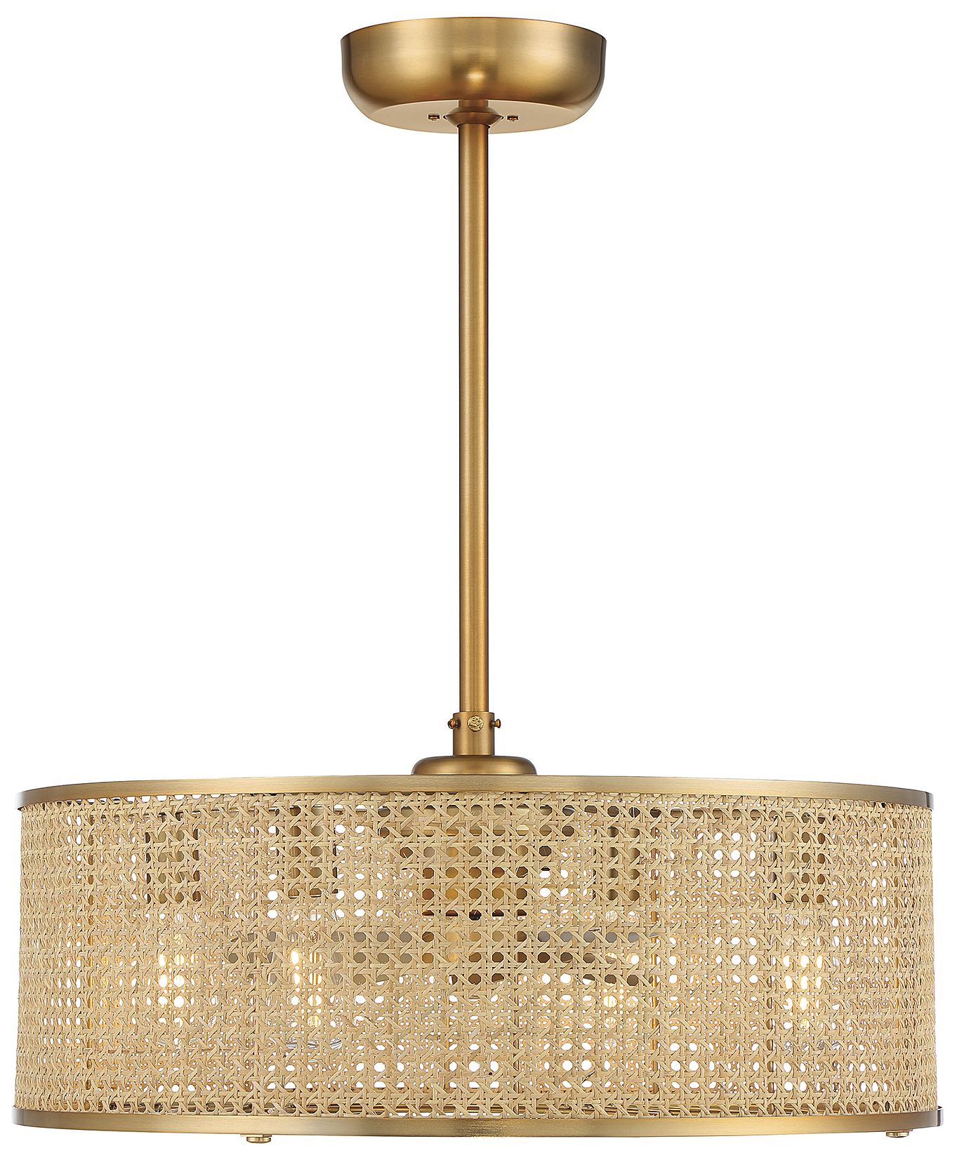 Image 6 Astoria 4-Light Fan D'Lier in Warm Brass (Fandelier) more views