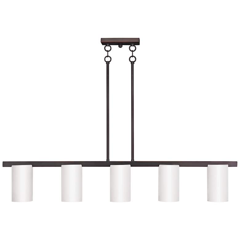 Image 3 Astoria 43 3/4" Wide Olde Bronze 5-Light Linear Chandelier