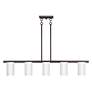 4_Astoria 43 3/4" Wide Olde Bronze 5-Light Linear Chandelier more views