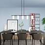 5_Astoria 43 3/4" Wide Olde Bronze 5-Light Linear Chandelier more views