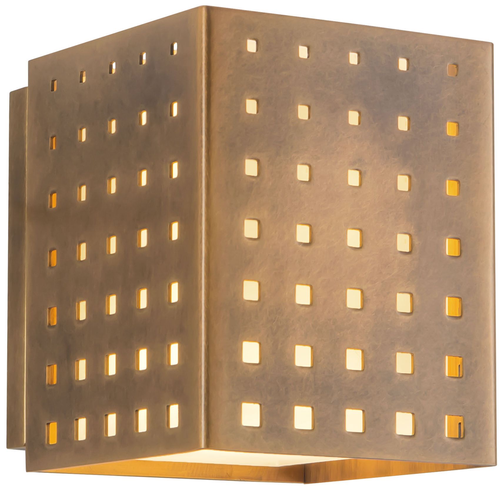 Astoria 5-in Vintage Brass dimmable LED Wall Sconce