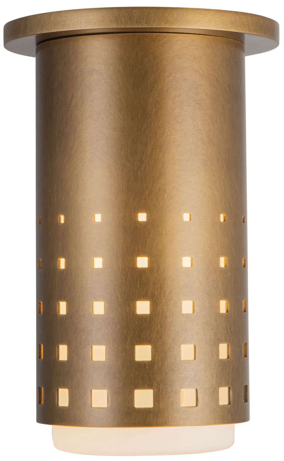 Astoria 5-in Vintage Brass Semi-Flush Mount