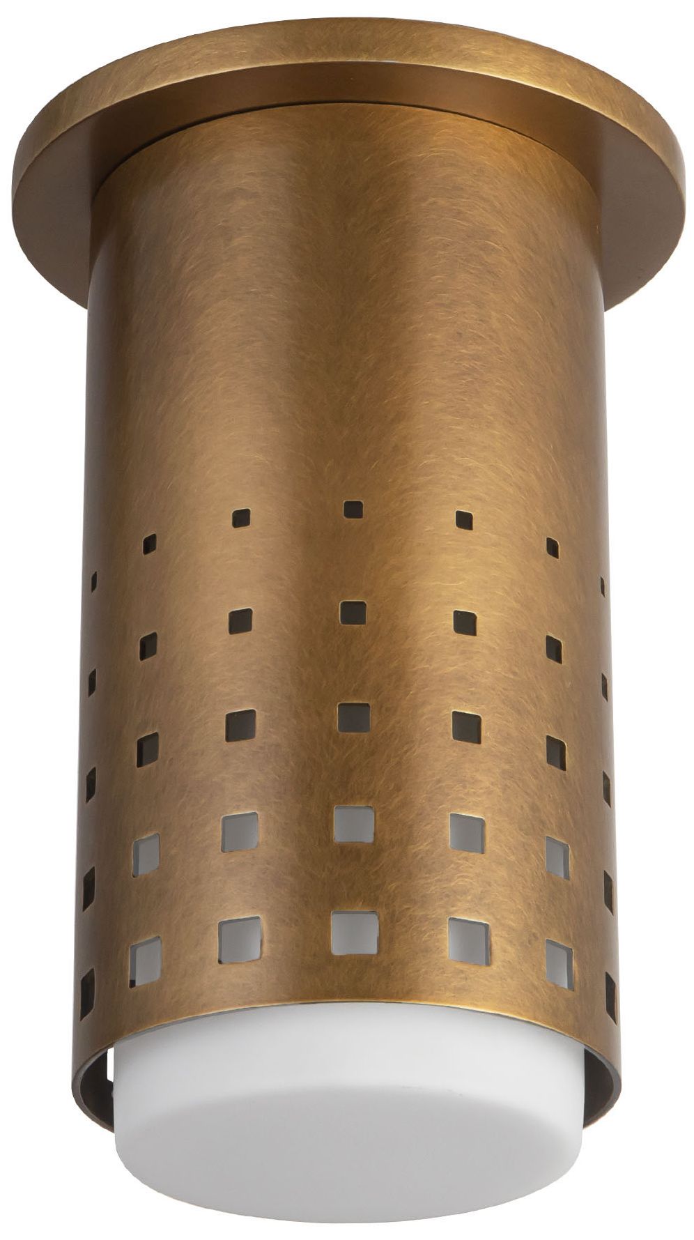 Image 4 Astoria 5-in Vintage Brass Semi-Flush Mount more views