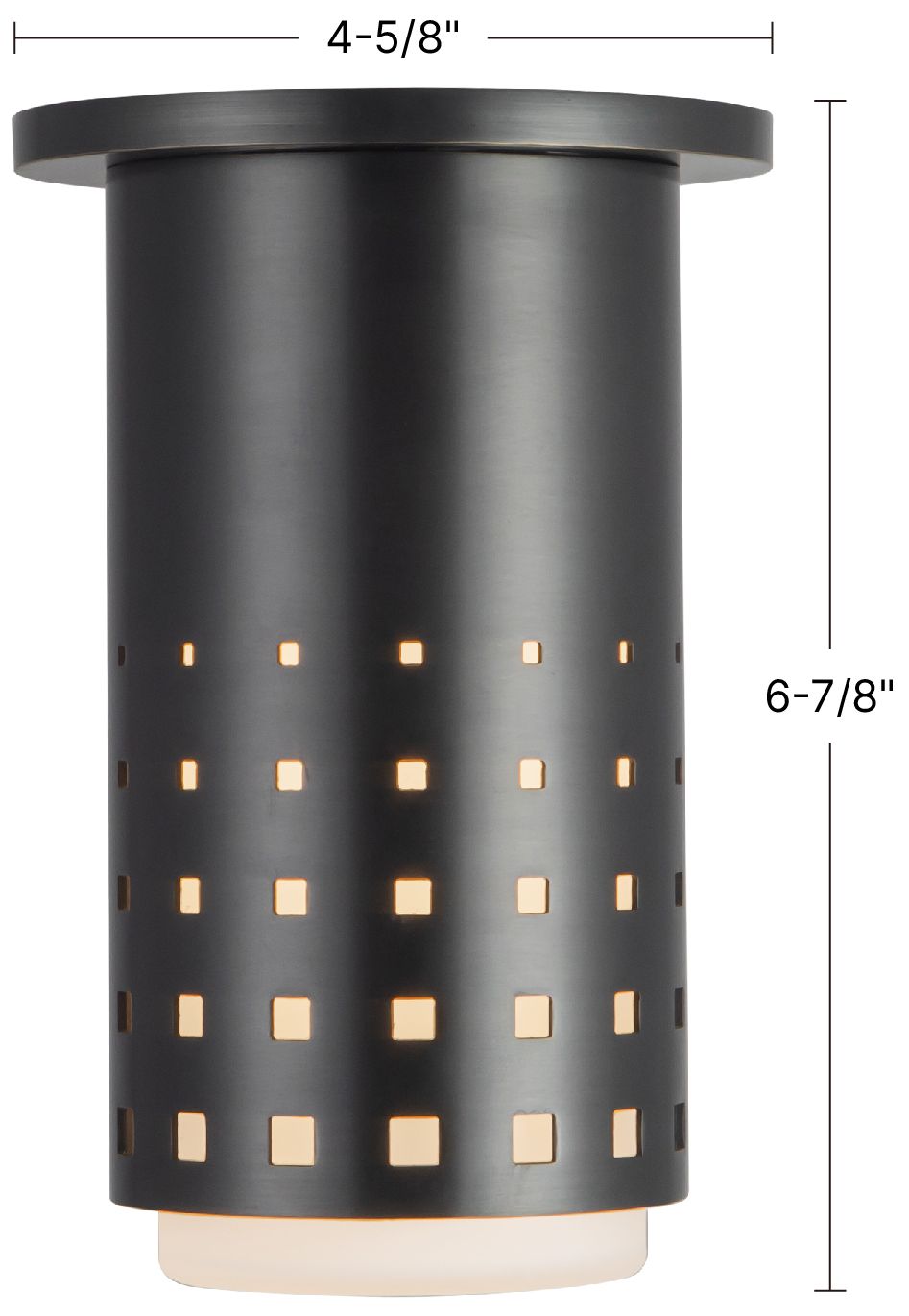 Astoria 5-in Vintage Brass Semi-Flush Mount