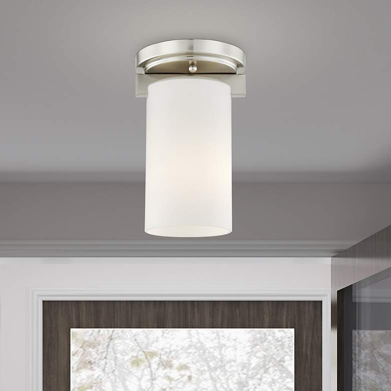 Image 1 Astoria 5-in W Brushed Nickel Flush Mount Light