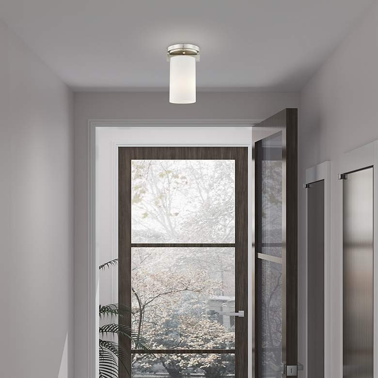 Image 5 Astoria 5-in W Brushed Nickel Flush Mount Light more views