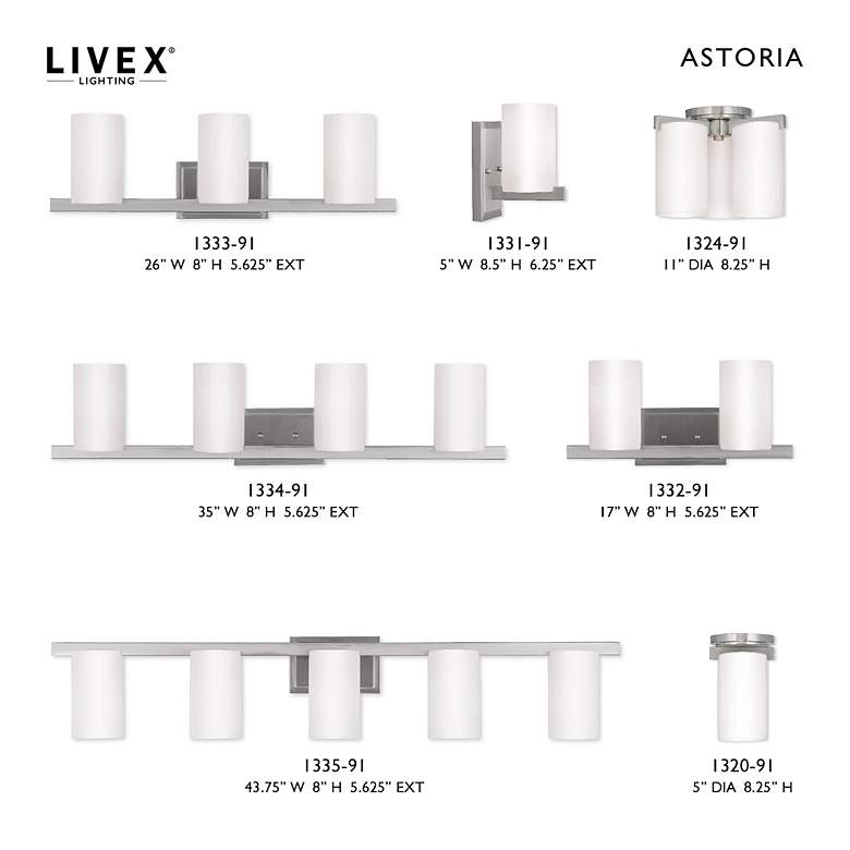 Image 6 Astoria 5-in W Brushed Nickel Flush Mount Light more views