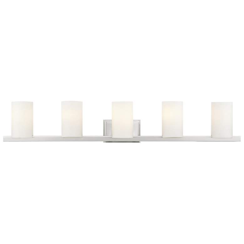 Image 1 Astoria 5-Light Brushed Nickel Cylinder Vanity Light