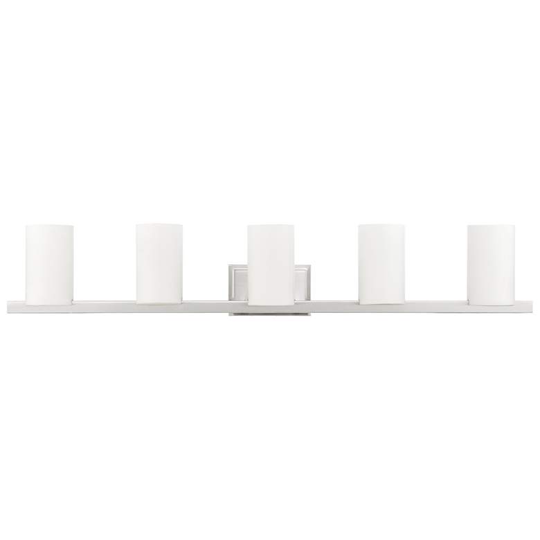 Image 3 Astoria 5-Light Brushed Nickel Cylinder Vanity Light more views