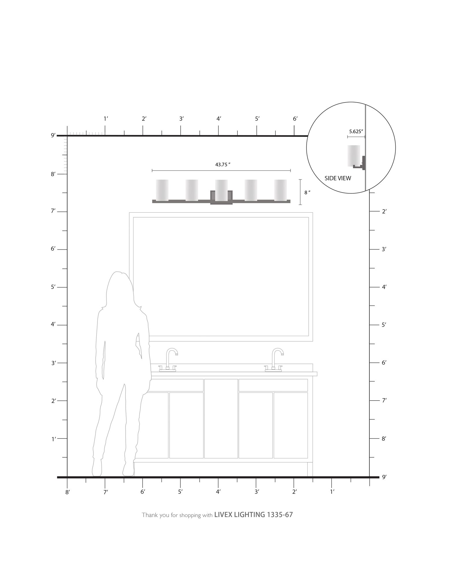 Image 6 Astoria 5-Light Olde Bronze Cylinder Vanity Light more views