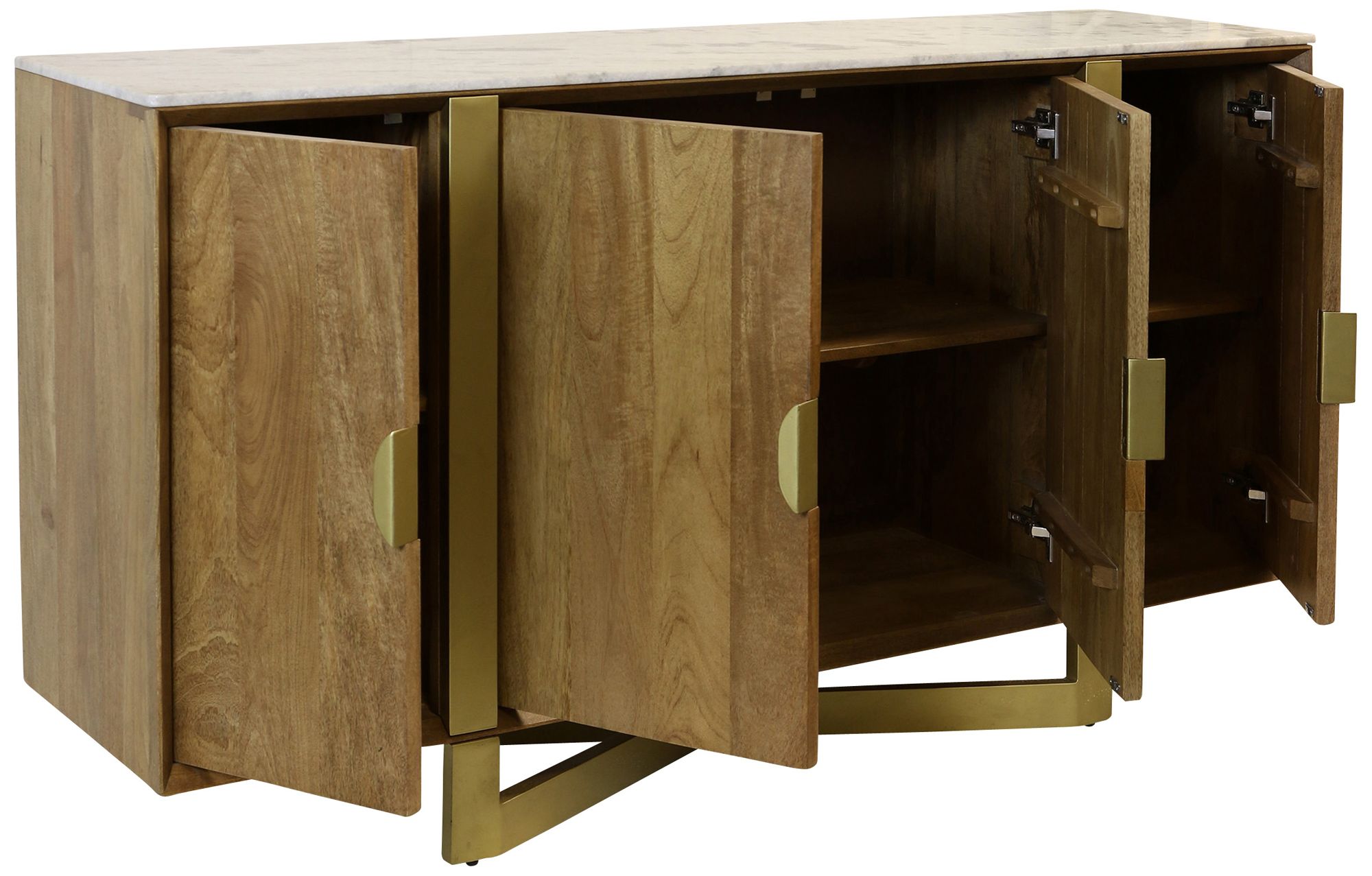 Image 2 Astoria 68 x 38 Light Tobacco, Brass, White Sideboard more views