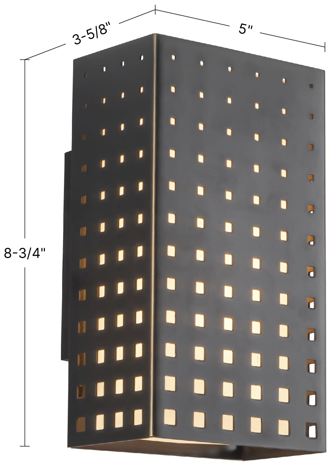 Astoria 9-in Urban Bronze dimmable LED Wall Sconce