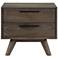 Astoria Nightstand with 2 Drawers in Oak Wood
