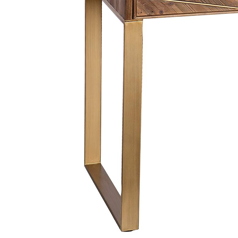 Image 4 Astorland 48" Wide Natural Reclaimed Wood 2-Drawer Desk more views